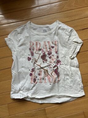 Carter's White Short-Sleeve Tee with Pink Unicorn Graphic